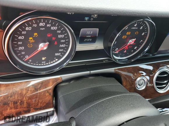 2018 Mercedes-Benz E-Class E 300 with VIN WDDZF4JB4JA380152, listed as a Copart auction lot 52855905 with 27,376 mi miles and Salvage Title. Bid and sale history available at carsss.com. Image 9.