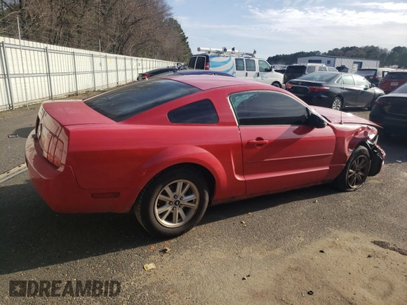 2007 Ford Mustang Deluxe with VIN 1ZVFT80N775344981, listed as a Copart auction lot 48111245 with 225,685 mi miles and Salvage Title. Bid and sale history available at carsss.com. Image 3.