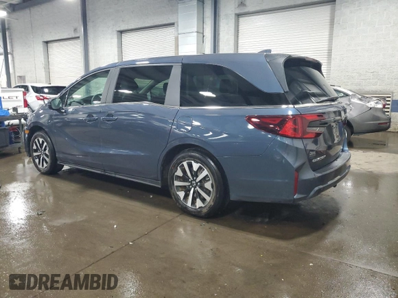 2025 Honda Odyssey EX-L с VIN 5FNRL6H66SB009185, выставлен на аукционе Copart как лот 57158115 с пробегом 8 541 миль миль и Списание • Salvage title. История ставок и продаж доступна на DreamBid. Изображение 2.