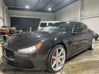 2014 Maserati Ghibli S Q4 with VIN ZAM57RTA9E1112724, listed as a Copart auction lot 53585485 with 45,525 mi miles and Salvage Title. Bid and sale history available at carsss.com. Image 2.