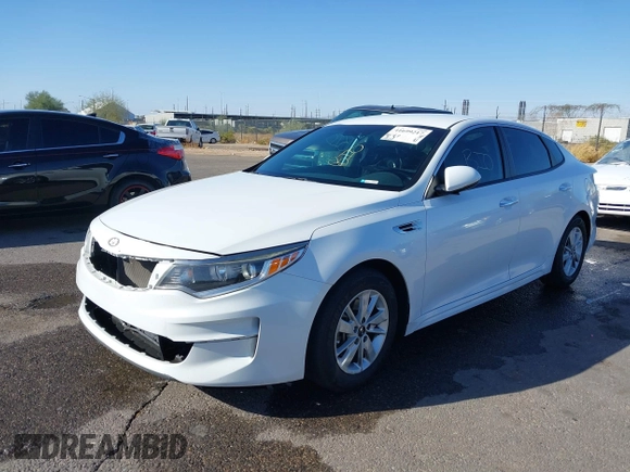 2018 Kia Optima LX with VIN 5XXGT4L32JG181735, listed as a IAAI auction lot 41699217 with 74,822 mi miles. Bid and sale history available at carsss.com. Image 2.
