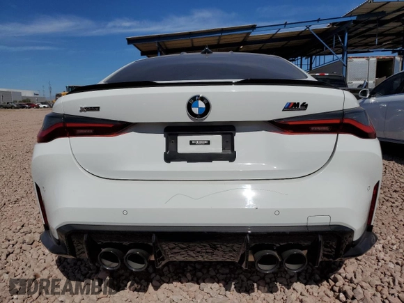2023 BMW M4 Competition xDrive with VIN WBS43AZ05PCL79290, listed as a Copart auction lot 46134205 with 11,966 mi miles and Salvage Title. Bid and sale history available at carsss.com. Image 6.