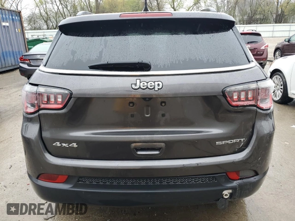 2020 Jeep Compass Sport with VIN 3C4NJDAB8LT210072, listed as a Copart auction lot 54908305 with 104,662 mi miles and Salvage title. Bid and sale history available at DreamBid. Image 6.