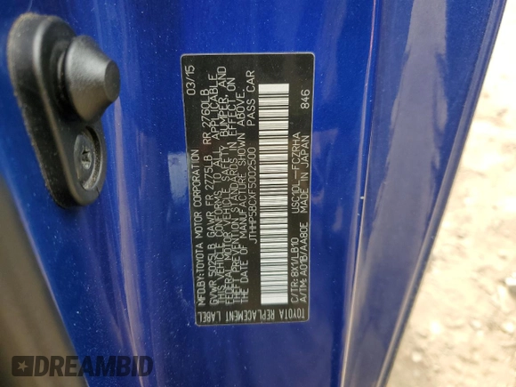 2015 Lexus RC F F z VIN JTHHP5BCXF5002500, wystawiony jako Copart lot #45632835 z przebiegiem 100 785 mil mil oraz Szkoda całkowita • Salvage title. Historia ofert i sprzedaży dostępna na DreamBid. Obrazek 12.