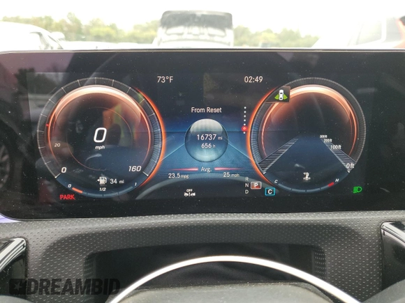 2021 Mercedes-Benz CLA with VIN W1K5J4HBXMN154245, listed as a Copart auction lot 72768224 with 16,737 mi miles and Salvage Title. Bid and sale history available at carsss.com. Image 9.