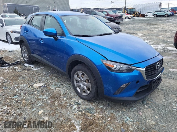2017 Mazda CX-3 Sport with VIN JM1DKDB75H0141784, listed as a Copart auction lot 48358585 with 0 mi miles and Salvage Title. Bid and sale history available at carsss.com. Image 4.