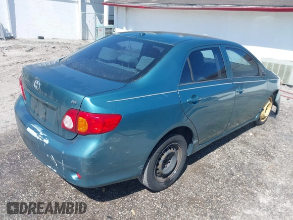 2009 Toyota Corolla with VIN JTDBL40EX99034801, listed as a IAAI auction lot 41943591 with 204,674 mi miles. Bid and sale history available at carsss.com. Image 4.