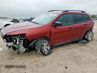 2016 Jeep Cherokee Sport with VIN 1C4PJLAB7GW347846, listed as a Copart auction lot 58620435 with 92,612 mi miles and Salvage title. Bid and sale history available at DreamBid. Image 1.