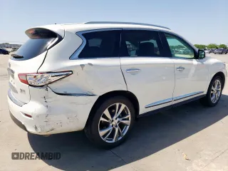 2013 Infiniti JX35 with VIN 5N1AL0MN5DC331545, listed as a Copart auction lot 52586805 with 97,918 mi miles and Salvage Title. Bid and sale history available at carsss.com. Image 3.