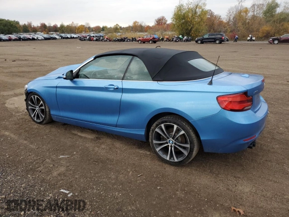 2018 BMW 2 Series 230i xDrive with VIN WBA2K1C59JVD41336, listed as a Copart auction lot 77820634 with 58,570 mi miles and Salvage Title. Bid and sale history available at carsss.com. Image 2.