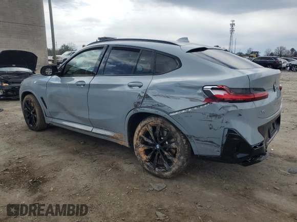 2024 BMW X4 M40i z VIN 5UX43DT05R9U81172, wystawiony jako Copart lot #50378605 z przebiegiem 12 198 mil mil oraz Szkoda całkowita • Salvage title. Historia ofert i sprzedaży dostępna na DreamBid. Obrazek 2.