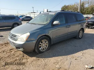 2007 Kia Sedona EX with VIN KNDMB233976173357, listed as a Copart auction lot 75049784 with 213,508 mi miles and Salvage Title. Bid and sale history available at carsss.com. Image 1.