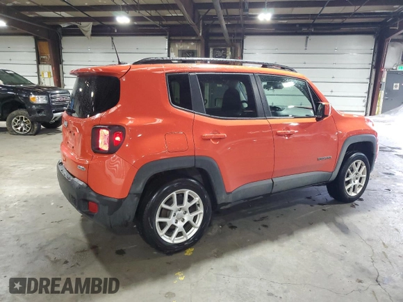 2019 Jeep Renegade Latitude z VIN ZACNJBBB4KPK02492, wystawiony jako Copart lot #55523965 z przebiegiem 60 083 mil mil oraz Szkoda całkowita • Salvage title. Historia ofert i sprzedaży dostępna na DreamBid. Obrazek 3.