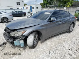 2017 Infiniti Q50 Signature Edition with VIN JN1EV7AP8HM731102, listed as a Copart auction lot 48994975 with 115,583 mi miles and Salvage Title. Bid and sale history available at DreamBid. Image 1.