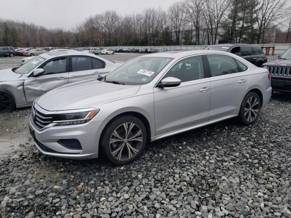 2021 Volkswagen Passat 2.0T SE with VIN 1VWSA7A36MC012971, listed as a Copart auction lot 51567715 with 59,767 mi miles and Salvage Title. Bid and sale history available at carsss.com. Image 1.