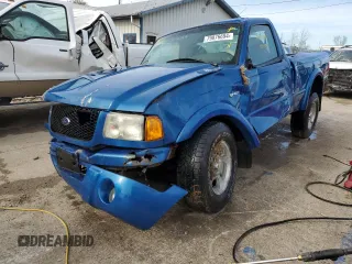 2001 Ford Ranger Edge Plus with VIN 1FTYR11U21PA40590, listed as a Copart auction lot 79876694 with 155,419 mi miles and Salvage Title. Bid and sale history available at carsss.com. Image 1.