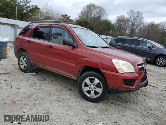 2009 Kia Sportage LX with VIN KNDJF724297627699, listed as a Copart auction lot 51596175 with 190,926 mi miles and Salvage Title. Bid and sale history available at carsss.com. Image 4.