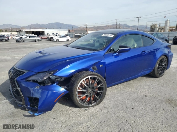 2020 Lexus RC F with VIN JTHJP5BC5L5007844, listed as a Copart auction lot 79658194 with 27,384 mi miles and Salvage Title. Bid and sale history available at carsss.com. Image 1.