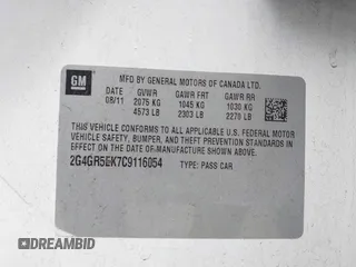 2012 Buick Regal с VIN 2G4GR5EK7C9116054, выставлен на аукционе IAAI как лот 42364728 с пробегом 125 277 миль миль и . История ставок и продаж доступна на DreamBid. Изображение 9.
