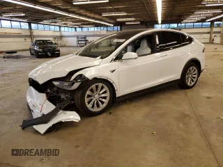 2016 Tesla Model X 70D with VIN 5YJXCBE24GF027807, listed as a Copart auction lot 50504814 with 0 mi miles and Salvage Title. Bid and sale history available at carsss.com. Image 1.