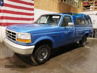 1992 Ford F-150 with VIN 1FTEF14Y7NPA49091, listed as a Copart auction lot 52208245 with 196,706 mi miles and Clean Title. Bid and sale history available at DreamBid. Image 1.