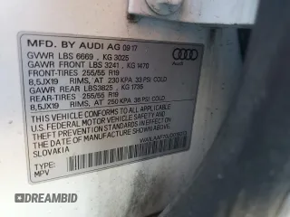 2018 Audi Q7 Premium Plus with VIN WA1LAAF70JD015073, listed as a Copart auction lot 63187185 with 86,353 mi miles and Salvage title. Bid and sale history available at DreamBid. Image 13.
