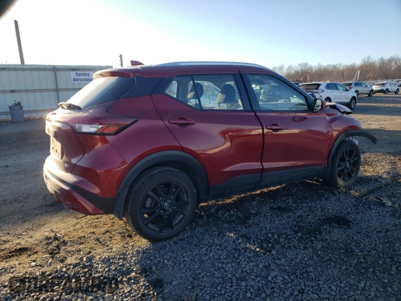 2022 Nissan Kicks SV with VIN 3N1CP5CV8NL494313, listed as a Copart auction lot 46426025 with 93,180 mi miles and Salvage Title. Bid and sale history available at DreamBid. Image 3.