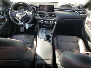 2023 Genesis G70 3.3T with VIN KMTG54TE2PU124578, listed as a Copart auction lot 79160664 with 46,500 mi miles and Salvage Title. Bid and sale history available at DreamBid. Image 8.