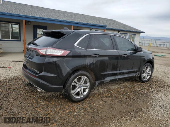 2015 Ford Edge Titanium z VIN 2FMTK4K91FBB09452, wystawiony jako Copart lot #50534735 z przebiegiem 138 446 mil mil oraz Czysty tytuł • Clean title. Historia ofert i sprzedaży dostępna na DreamBid. Obrazek 3.