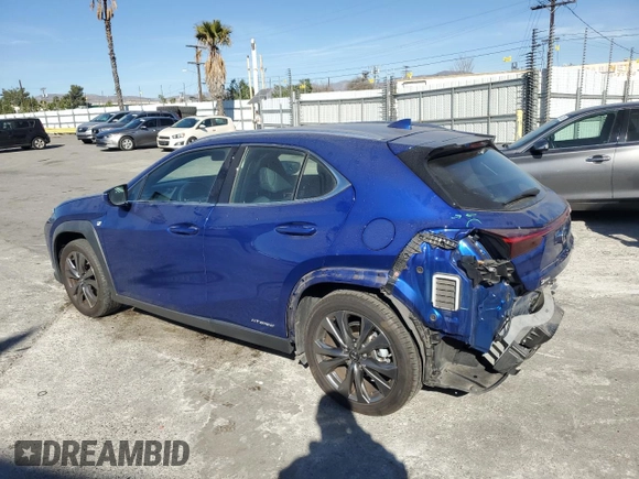2021 Lexus UX with VIN JTHE9JBH4M2039025, listed as a Copart auction lot 41809335 with 58,569 mi miles and Salvage Title. Bid and sale history available at carsss.com. Image 2.