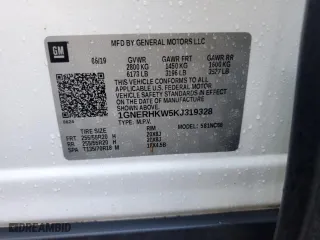 2019 Chevrolet Traverse LT Leather with VIN 1GNERHKW5KJ319328, listed as a Copart auction lot 74768104 with 0 mi miles and Non Repairable. Bid and sale history available at carsss.com. Image 14.