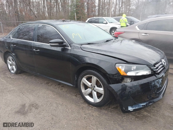 2013 Volkswagen Passat SE with VIN 1VWBP7A33DC114324, listed as a IAAI auction lot 41609521 with 110,229 mi miles. Bid and sale history available at carsss.com. Image 1.