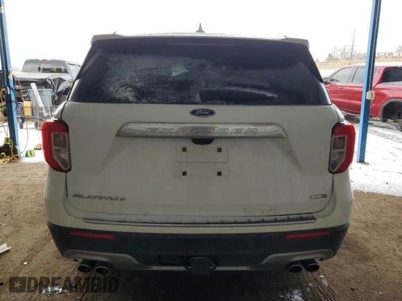 2020 Ford Explorer Platinum with VIN 1FM5K8HC8LGA91359, listed as a Copart auction lot 45890335 with 0 mi miles and Salvage Title. Bid and sale history available at carsss.com. Image 6.