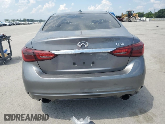 2019 Infiniti Q50 Luxe with VIN JN1EV7AP7KM516284, listed as a Copart auction lot 61647345 with 71,217 mi miles and Salvage title. Bid and sale history available at DreamBid. Image 6.