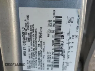 2020 Ford Fusion SE with VIN 3FA6P0HD8LR128879, listed as a Copart auction lot 89090425 with 129,784 mi miles and Salvage Title. Bid and sale history available at carsss.com. Image 12.