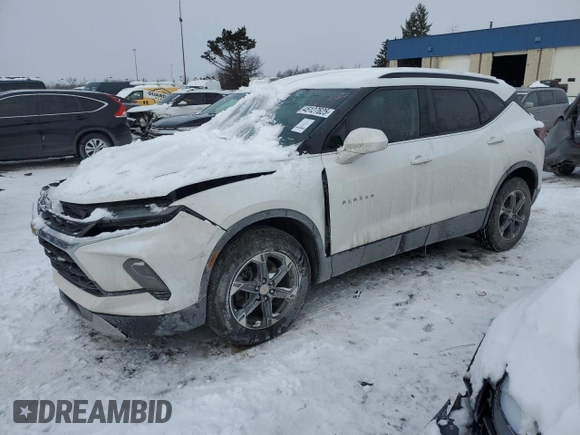 2024 Chevrolet Blazer LT with VIN 3GNKBCR46RS183542, listed as a Copart auction lot 45127625 with 13,519 mi miles and Salvage title. Bid and sale history available at DreamBid. Image 1.