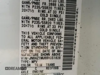 2011 Nissan Murano LE with VIN JN8AZ1MU8BW051828, listed as a Copart auction lot 53504425 with 177,819 mi miles and Salvage Title. Bid and sale history available at carsss.com. Image 13.