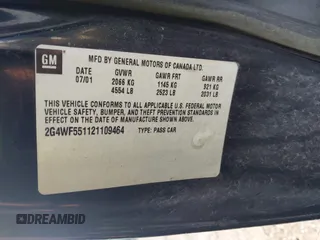 2002 Buick Regal GS с VIN 2G4WF551121109464, выставлен на аукционе IAAI как лот 41695972 с пробегом Не указан миль и . История ставок и продаж доступна на DreamBid. Изображение 9.
