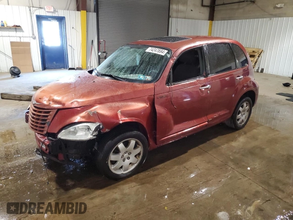 2005 Chrysler PT Cruiser Limited with VIN 3C8FY68B25T583529, listed as a Copart auction lot 74247694 with 140,246 mi miles and Salvage Title. Bid and sale history available at carsss.com. Image 1.