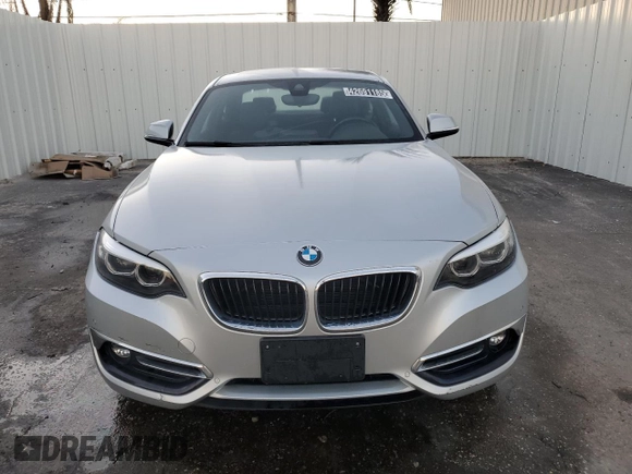 2020 BMW 2 Series 230i with VIN WBA2J1C09L7F46458, listed as a Copart auction lot 42691185 with 43,883 mi miles and Non Repairable. Bid and sale history available at carsss.com. Image 5.