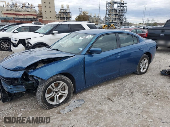 2022 Dodge Charger SXT with VIN 2C3CDXBG1NH255476, listed as a Copart auction lot 88088825 with 45,705 mi miles and Salvage Title. Bid and sale history available at DreamBid. Image 1.