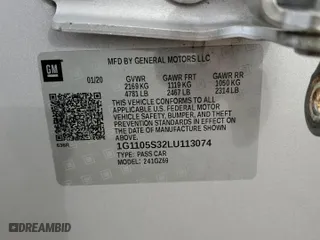 2020 Chevrolet Impala Premier with VIN 1G1105S32LU113074, listed as a Copart auction lot 47647775 with 0 mi miles and Salvage Title. Bid and sale history available at carsss.com. Image 13.