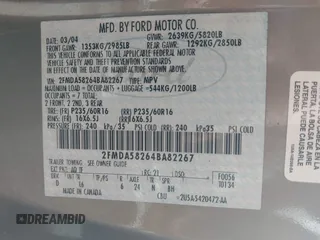 2004 Ford Freestar Limited с VIN 2FMDA58264BA82267, выставлен на аукционе IAAI как лот 42429259 с пробегом 211 106 миль миль и . История ставок и продаж доступна на DreamBid. Изображение 9.