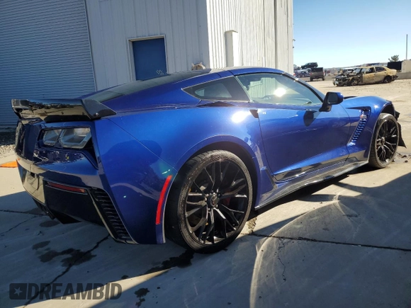 2017 Chevrolet Corvette Z06 2LZ with VIN 1G1YS2D63H5600364, listed as a Copart auction lot 37788644 with 25,594 mi miles. Bid and sale history available at carsss.com. Image 3.