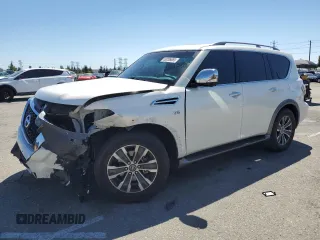 2017 Nissan Armada SL with VIN JN8AY2ND5H9006005, listed as a Copart auction lot 50206665 with 50,949 mi miles and Salvage Title. Bid and sale history available at carsss.com. Image 1.