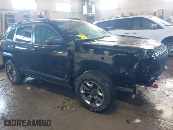 2019 Jeep Cherokee Trailhawk Elite with VIN 1C4PJMBX5KD278921, listed as a IAAI auction lot 41843126 with 139,431 mi miles. Bid and sale history available at carsss.com. Image 1.