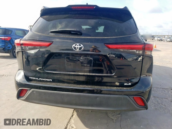 2023 Toyota Highlander L with VIN 5TDKDRAH8PS037181, listed as a Copart auction lot 61659995 with 53,767 mi miles and Salvage title. Bid and sale history available at DreamBid. Image 6.