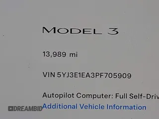 2023 Tesla Model 3 с VIN 5YJ3E1EA3PF705909, выставлен на аукционе IAAI как лот 42519796 с пробегом 13 989 миль миль и . История ставок и продаж доступна на DreamBid. Изображение 14.