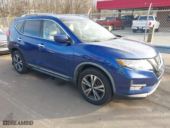 2017 Nissan Rogue SL with VIN JN8AT2MVXHW284294, listed as a IAAI auction lot 41145923 with 75,240 mi miles. Bid and sale history available at carsss.com. Image 1.