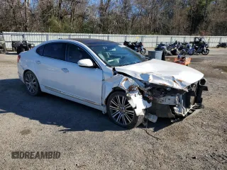 2014 Kia Cadenza Premium with VIN KNALN4D75E5120994, listed as a Copart auction lot 41607295 with 133,936 mi miles and Salvage Title. Bid and sale history available at DreamBid. Image 4.